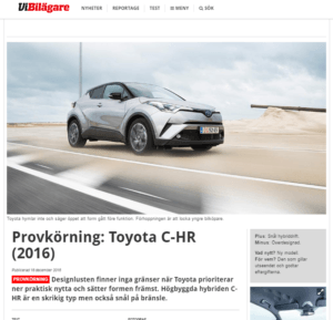 Toyota C-HR, Vi Bilägare