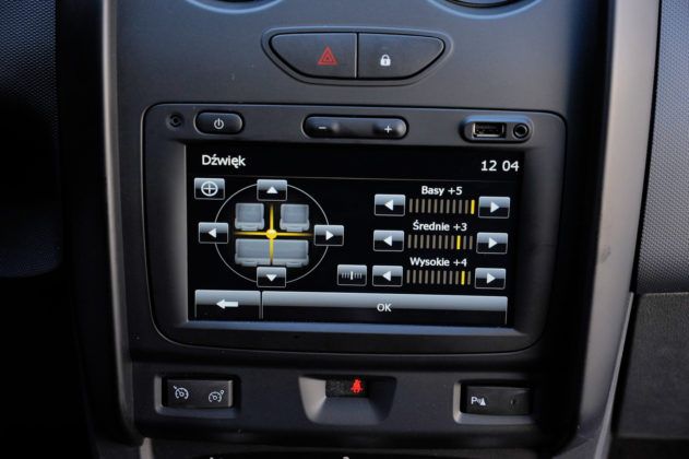 Dacia Duster - system multimedialny - ustawienia