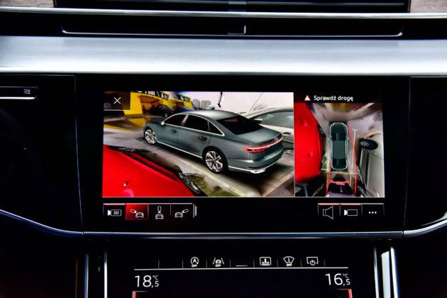 System kamer 360 stopni może symulować widok z pewnej odległości (dostępne w Audi i BMW).