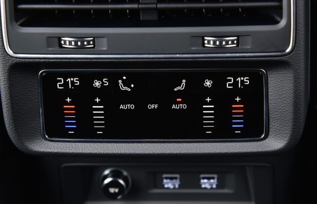 Audi Q8 - panel klimatyzacji