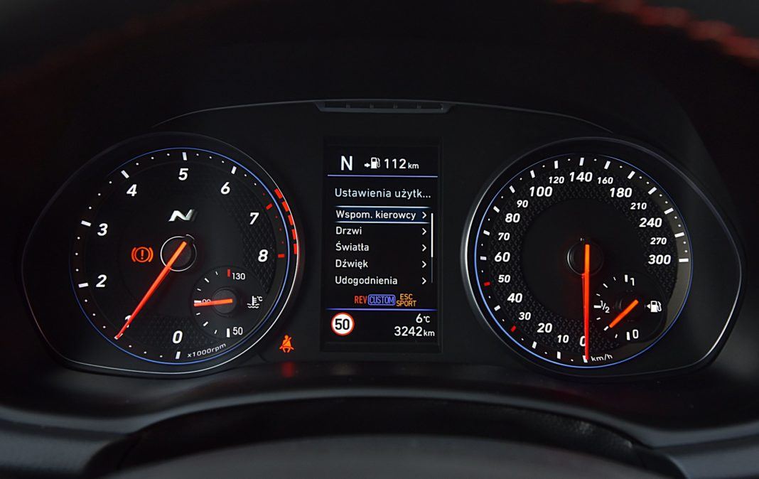 Hyundai i30 N Fastback – wskaźniki