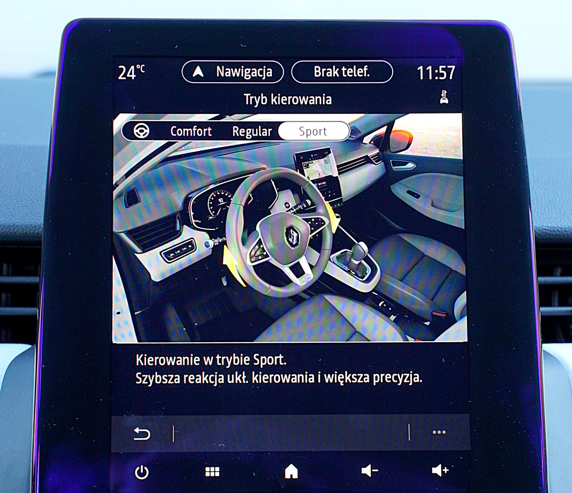 RENAULT Clio V Intens 1.0TCe 100KM multi-sense personalizacja ustawień