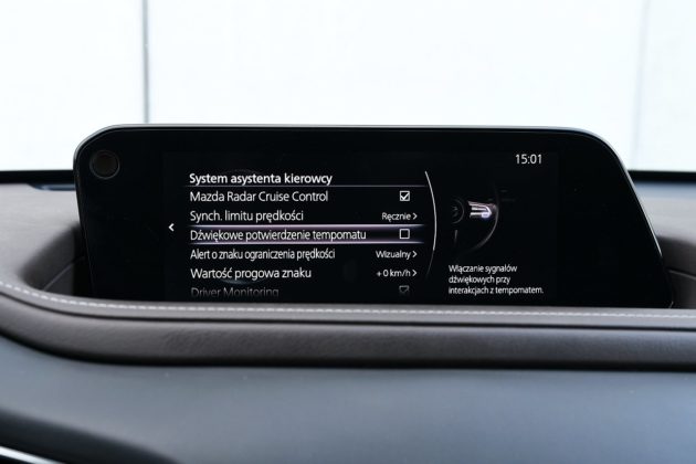 Mazda CX-30 2.0 Skyactiv-G 6AT test 2020 systemy wspomagające