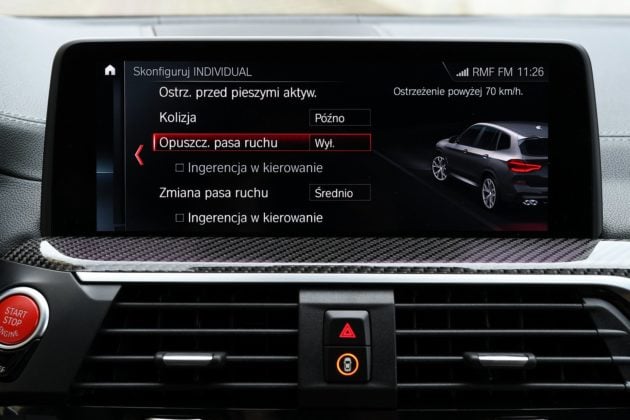BMW X3 M (2020) - systemy wspomagające