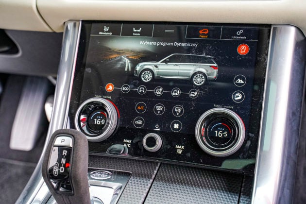 Range Rover Sport - ekran dolny