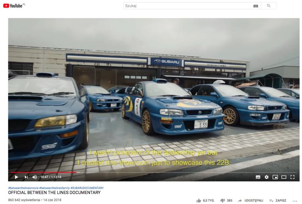 Film dokumentalny o Subaru