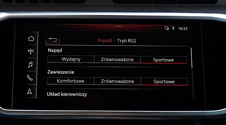 Audi RS 6 Avant – ustawienia