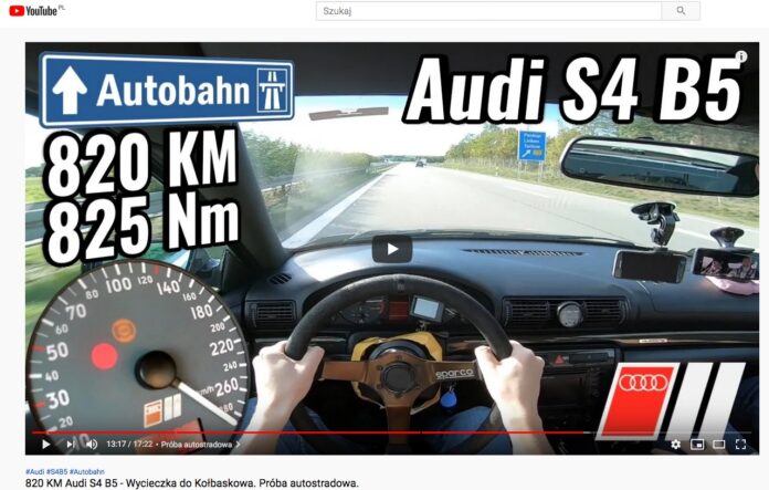 Audi A4 na autostradzie
