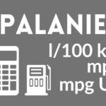 Kalkulator zużycia paliwa (l/100km, mpg)