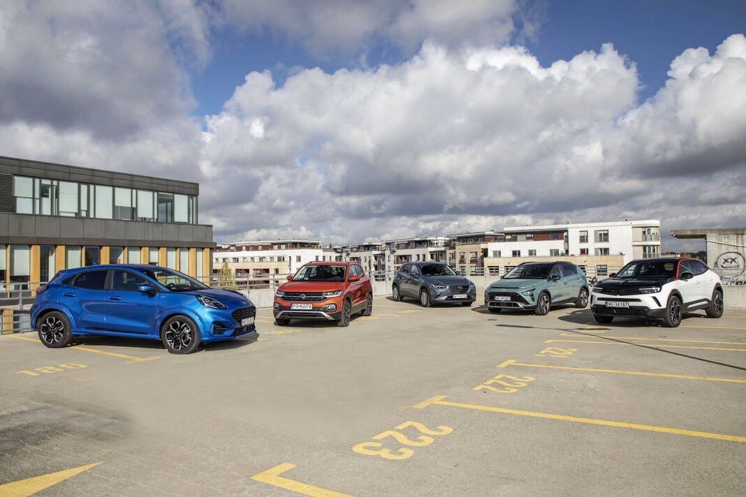 Ford Puma, Hyundai Bayon, Mazda CX-3, Opel Mokka, Volkswagen T-Cross (2021) - test, porównanie