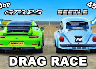 Porsche 911 GT3 RS kontra... Volkswagen Garbus w wyścigu na 1/4 mili