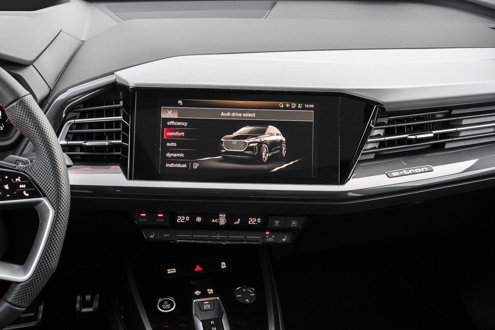 Audi Q4 e-tron 40 - tryby jazdy / aktywne zawieszenie