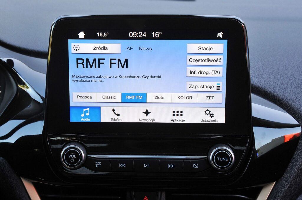 Ford Fiesta - ekran