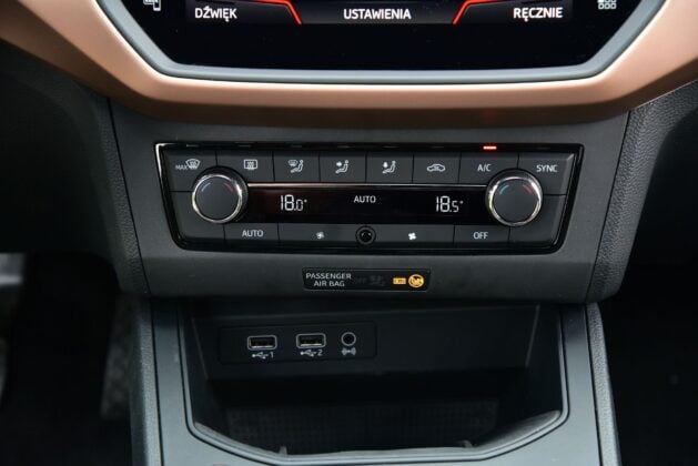 Seat Ibiza V - panel klimatyzacji