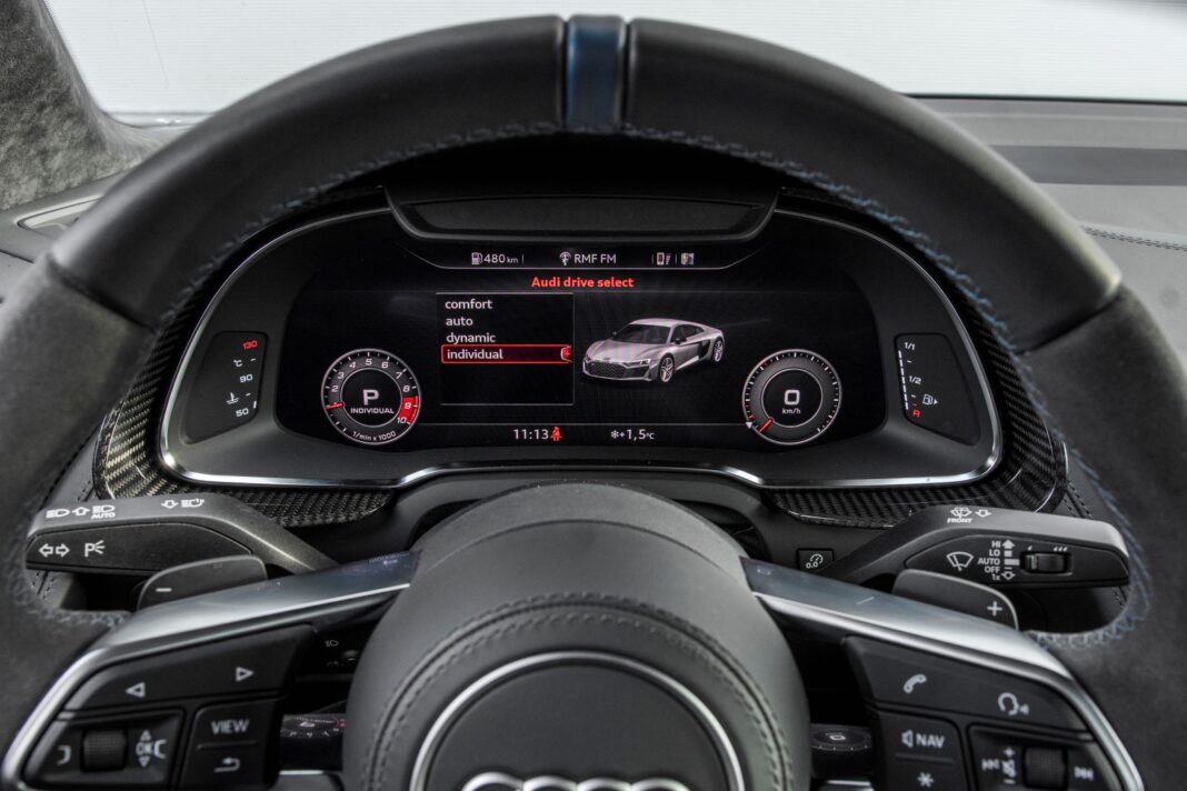 Audi R8 V10 RWD - tryby jazdy