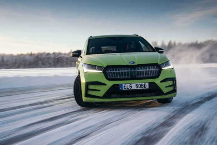 Skoda Drifting on Ice Record 20th January 2023 Sweden Copyright Malcom Griffiths Contact:malcy1970@me.com IG:@malcy1970
