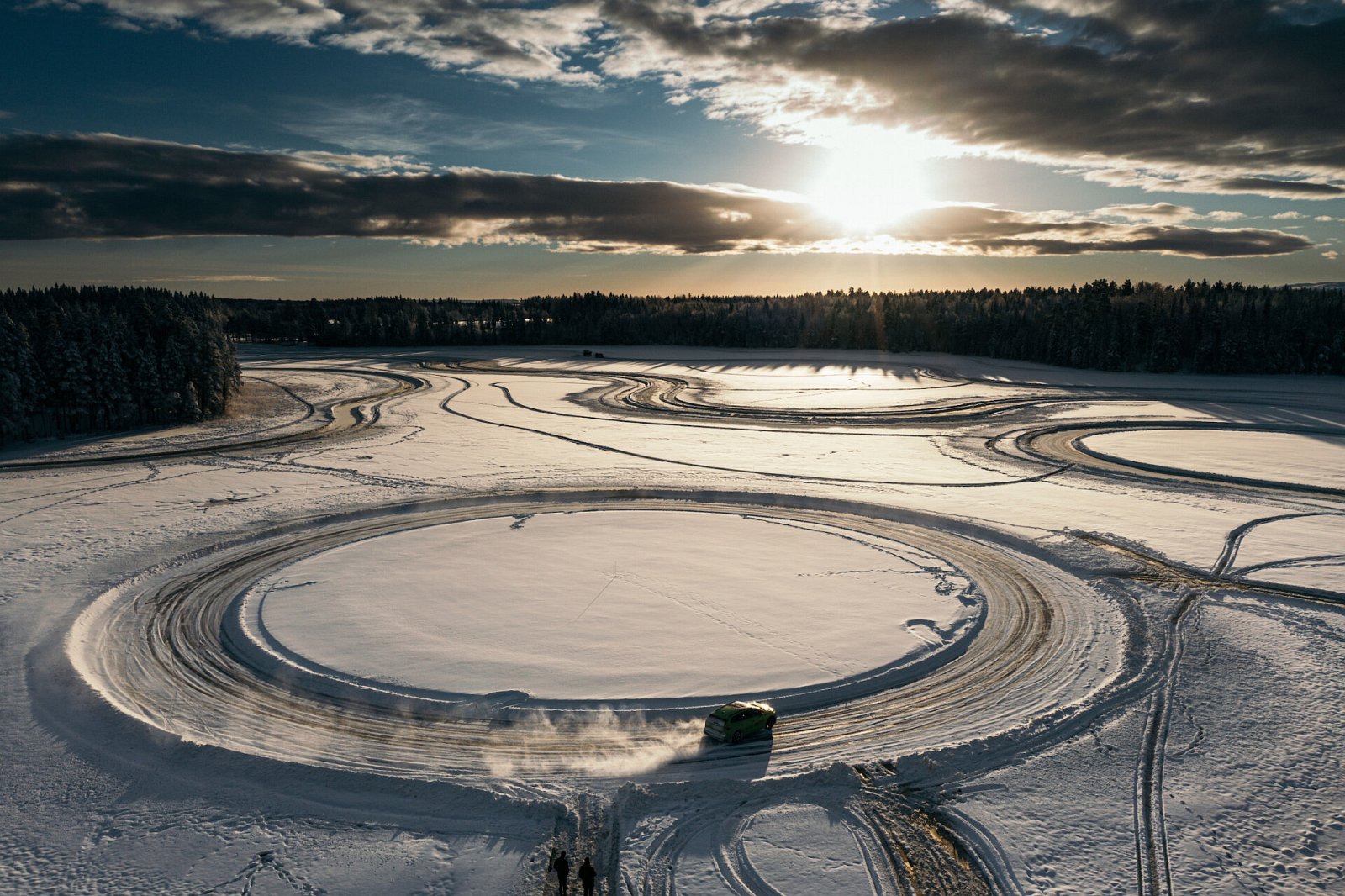 Skoda Drifting on Ice Record20th January 2023 Sweden Copyright Malcom Griffiths Contact:malcy1970@me.com IG:@malcy1970