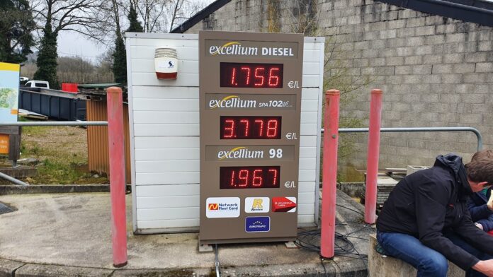 Cena paliw w Belgii
