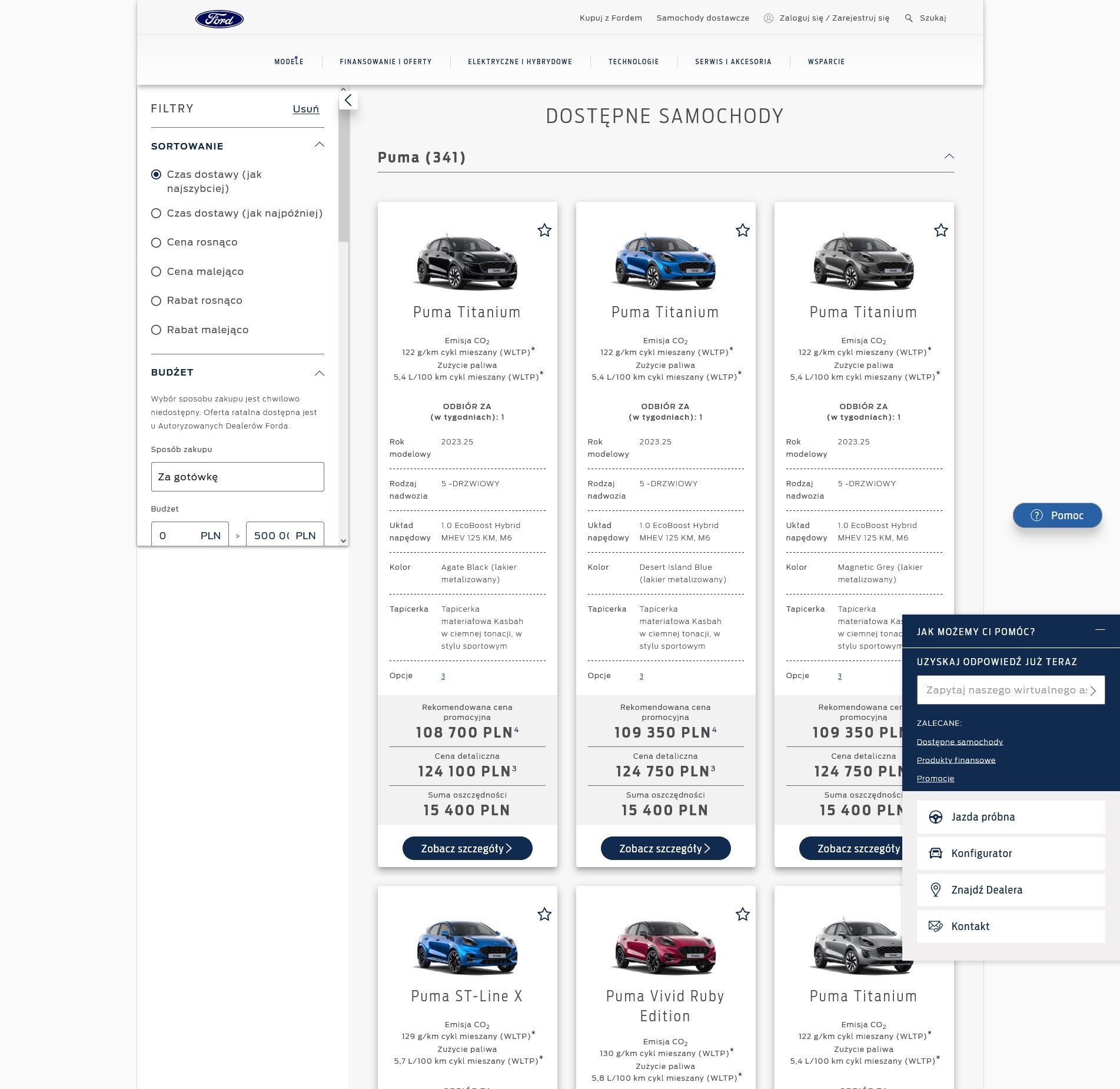 Zakup Forda przez internet