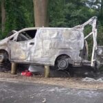 Spalony samochod elektryczny