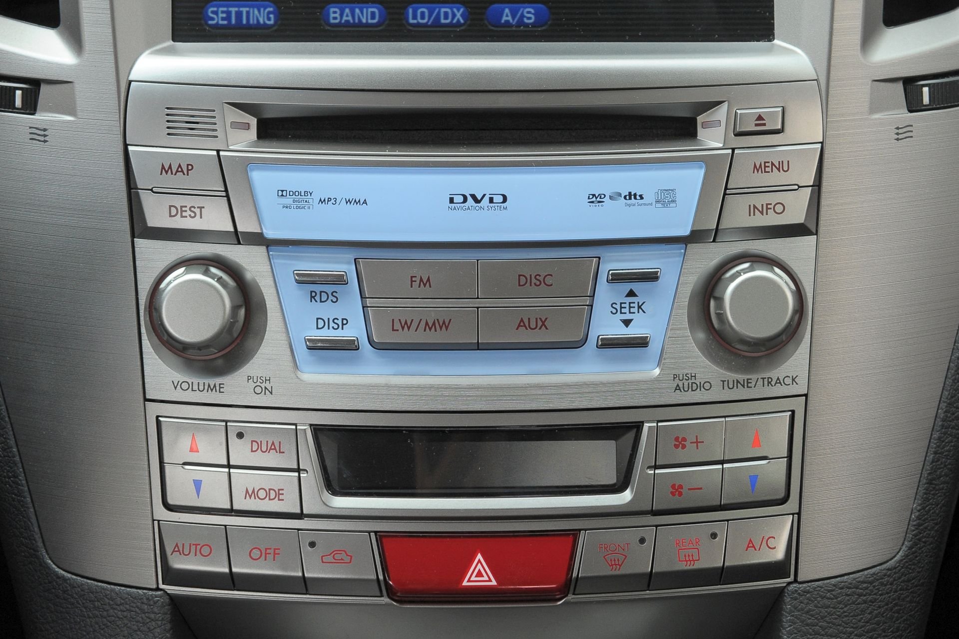 Subaru Outback IV - konsola centralna