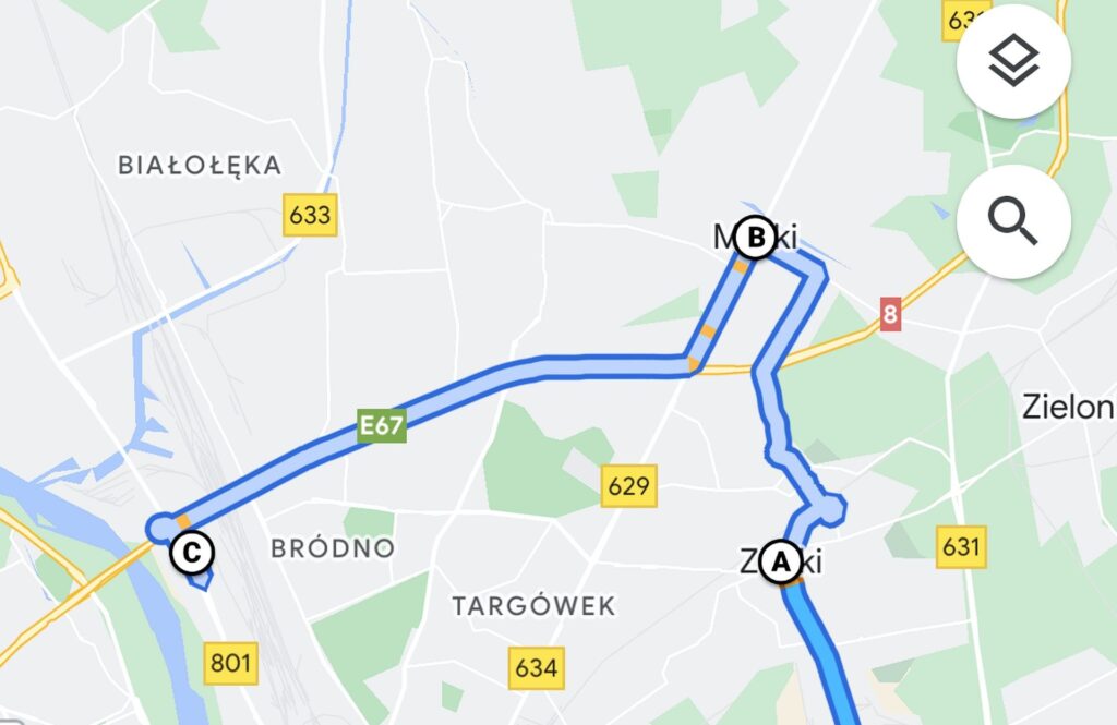Mapa Google wyznaczanie trasy