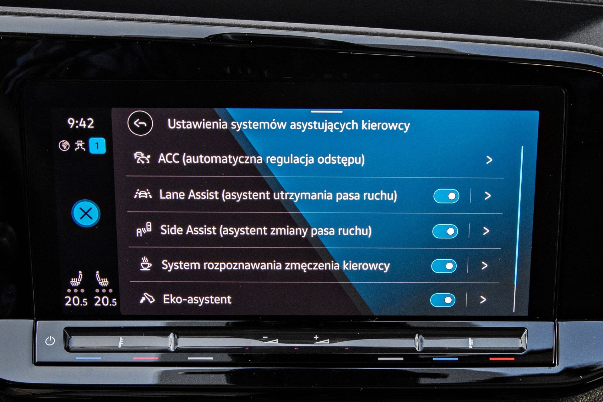 VW Caddy - systemy bezpieczeństwa