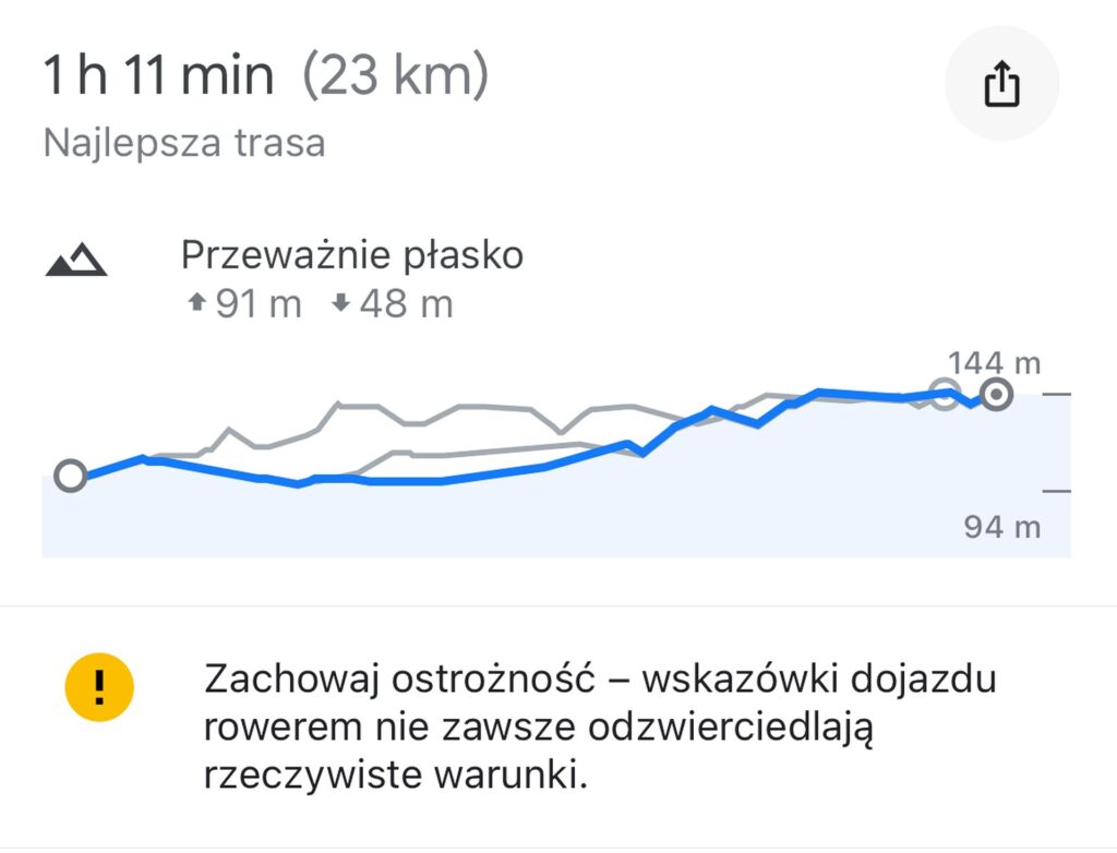 Wyznaczanie trasy rowerowej Google Maps 02